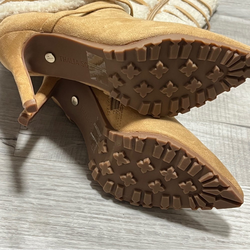 Thalia Sodi Rikka Tan and Cream High Heel Boots, 7.5 - Picture 3 of 7